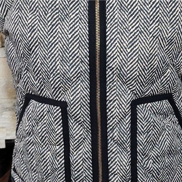 J. CREW black and white houndstooth down puffer vest size small - Picture 2 of 7